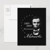 Abraham (Abe) Lincoln Bicentennial Postkarte (Vorne/Hinten)