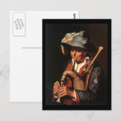 Abraham Bloemaert Der Bagpiper Postkarte (Vorne/Hinten)