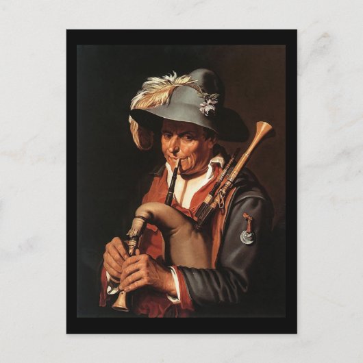 Abraham Bloemaert Der Bagpiper Postkarte (Vorderseite)