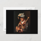 Abraham Bloemaert Der Bagpiper Postkarte (Vorne/Hinten)