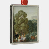 Abraham, der die drei Engel unterhält Silbernes Ornament (Rechts)
