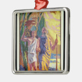 Abraham, der geht, Isaac seinen Sohn anzubieten Silbernes Ornament (Links)