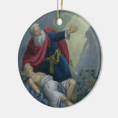 Abraham, der herauf seinen Sohn Isaac, von einem Keramikornament (Links)