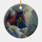 Abraham, der herauf seinen Sohn Isaac, von einem Keramikornament (Hinten)
