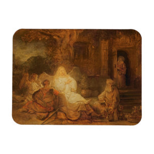 Abraham empfängt die drei Engel, 1646 (Öl auf PA Magnet