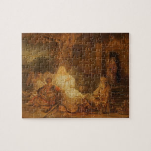 Abraham empfängt die drei Engel, 1646 (Öl auf PA Puzzle