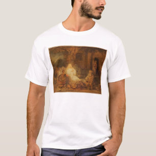 Abraham empfängt die drei Engel, 1646 (Öl auf PA T-Shirt
