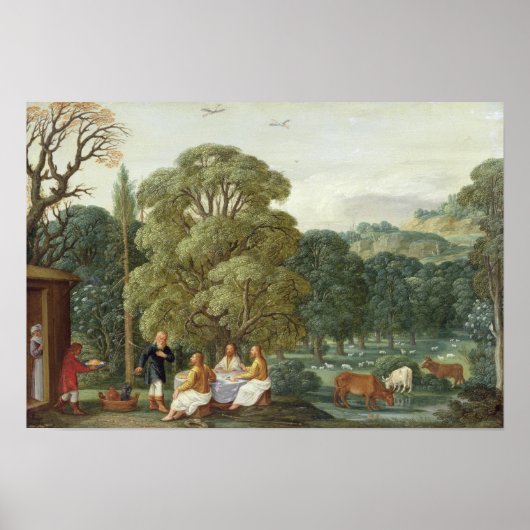 Abraham entertaining the Three Angels Poster (Vorne)