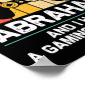 Abraham Gift Name Personalisiert Funny Gaming Geek Poster (Ecke)