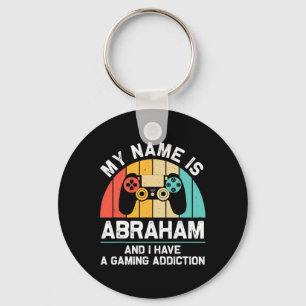 Abraham Gift Name Personalisiert Funny Gaming Geek Schlüsselanhänger