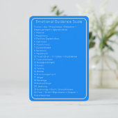 Abraham Hicks Blue Emotional Guidance Scale Card Einladung (Stehend Vorderseite)