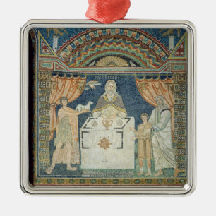 Abraham, Isaac und Melchisedech Silbernes Ornament