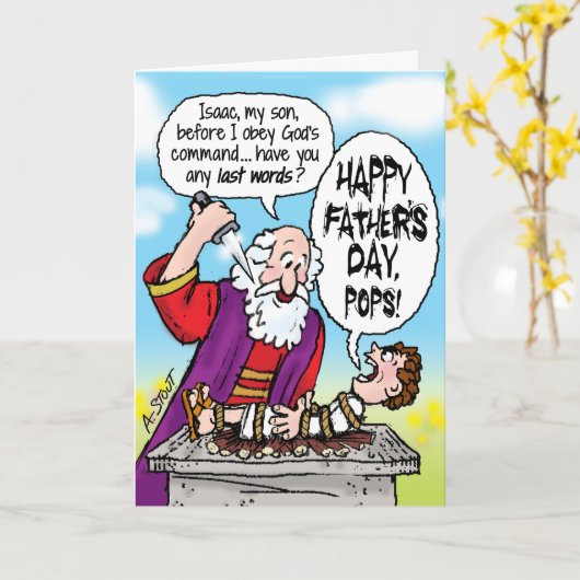 Abraham & Isaac Vatertag - Karte (Gelbe Blume)