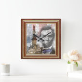 Abraham Lincoln 10,75" Quadratische Wanduhr (Zuhause)