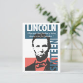Abraham Lincoln 16. Präsident Postkarte (Stehend Vorderseite)