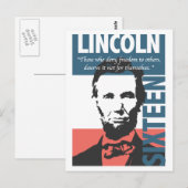 Abraham Lincoln 16. Präsident Postkarte (Vorne/Hinten)