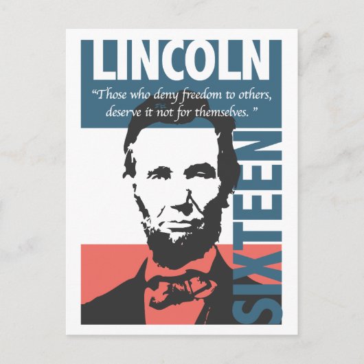 Abraham Lincoln 16. Präsident Postkarte (Vorderseite)