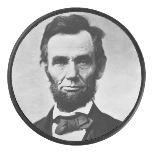 Abraham Lincoln: 16. Präsident von Amerika Eishockey Puck (Vorderseite)