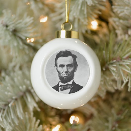 Abraham Lincoln: 16. Präsident von Amerika Keramik Kugel-Ornament (Baum)