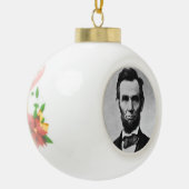Abraham Lincoln: 16. Präsident von Amerika Keramik Kugel-Ornament (Links)