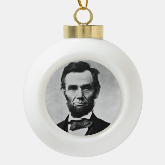 Abraham Lincoln: 16. Präsident von Amerika Keramik Kugel-Ornament (Vorderseite)