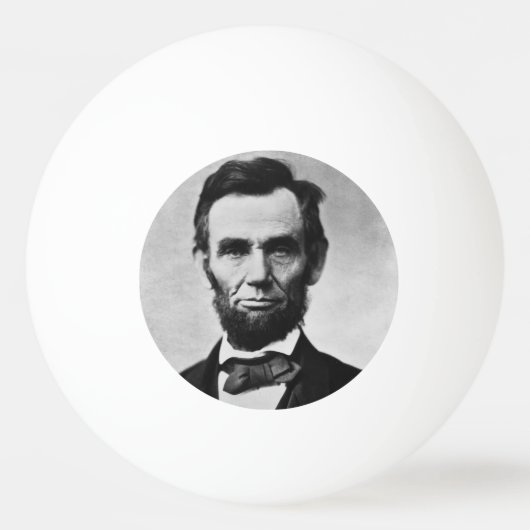 Abraham Lincoln: 16. Präsident von Amerika Tischtennisball (Vorderseite)