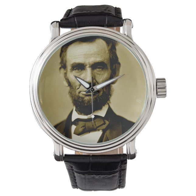 Abraham Lincoln 16. US-Präsident Armbanduhr (Vorderseite)
