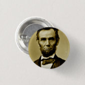 Abraham Lincoln 16. US-Präsident Button (Vorne & Hinten)
