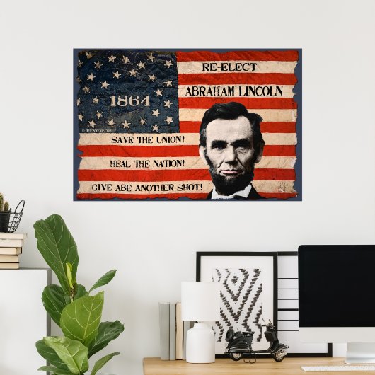 Abraham Lincoln 1864 Wahlkampagne Wall Poster (Heimbüro)