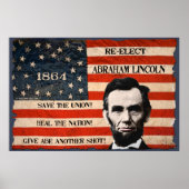 Abraham Lincoln 1864 Wahlkampagne Wall Poster (Vorne)