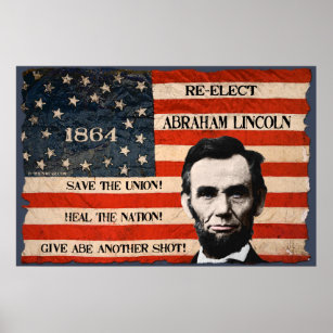 Abraham Lincoln 1864 Wahlkampagne Wall Poster