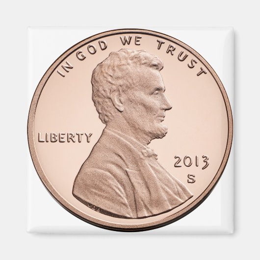 Abraham Lincoln 1 Cent Produkte Magnet (Vorne)