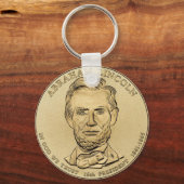 Abraham Lincoln $ 1 Präsident Coin Schlüsselanhäng Schlüsselanhänger (Vorderseite)