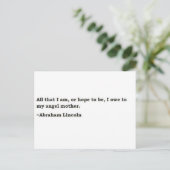 Abraham Lincoln 3 Postkarte (Stehend Vorderseite)