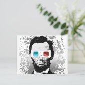 Abraham Lincoln - 3D (2) Postkarte (Stehend Vorderseite)