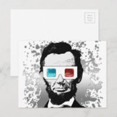 Abraham Lincoln - 3D (2) Postkarte (Vorne/Hinten)