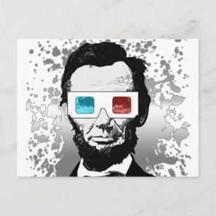 Abraham Lincoln - 3D (2) Postkarte