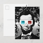 Abraham Lincoln - 3D Postkarte (Vorne/Hinten)