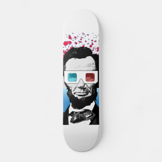 Abraham Lincoln - 3D Skateboard (Vorderseite)