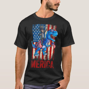 Abraham Lincoln 4. Juli Dino Boys Men American T-Shirt