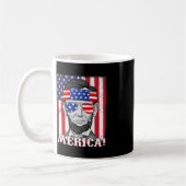 Abraham Lincoln 4. Juli Merica American Flag B Kaffeetasse (Links)
