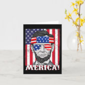 Abraham Lincoln 4. Juli Merica American Flag B Karte (Gelbe Blume)
