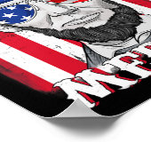 Abraham Lincoln 4. Juli Merica American Flag B Poster (Ecke)