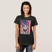 Abraham Lincoln 4. Juli Merica American Flag B T-Shirt (Vorne ganz)