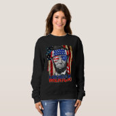 Abraham Lincoln 4. Juli Merica American Flag Sweatshirt (Vorne ganz)