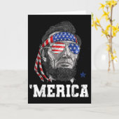 Abraham Lincoln 4. Juli Merica Männer Frauen Ameri Karte (Gelbe Blume)