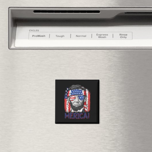Abraham Lincoln 4. Juli Merica Männer Frauen Ameri Magnet (In Situ (Geschirrspüler))