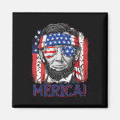 Abraham Lincoln 4. Juli Merica Männer Frauen Ameri Magnet (Vorne)