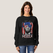 Abraham Lincoln 4. Juli Merica Männer Frauen Ameri Sweatshirt (Vorne ganz)