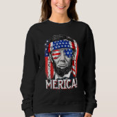 Abraham Lincoln 4. Juli Merica Männer Frauen Ameri Sweatshirt (Vorderseite)